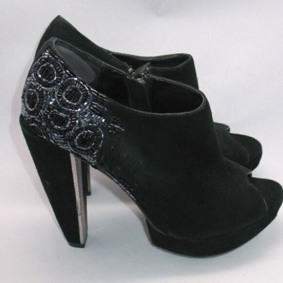 Sam Edelman Womens 8 Black Heeled Booties - Picture 2 of 8